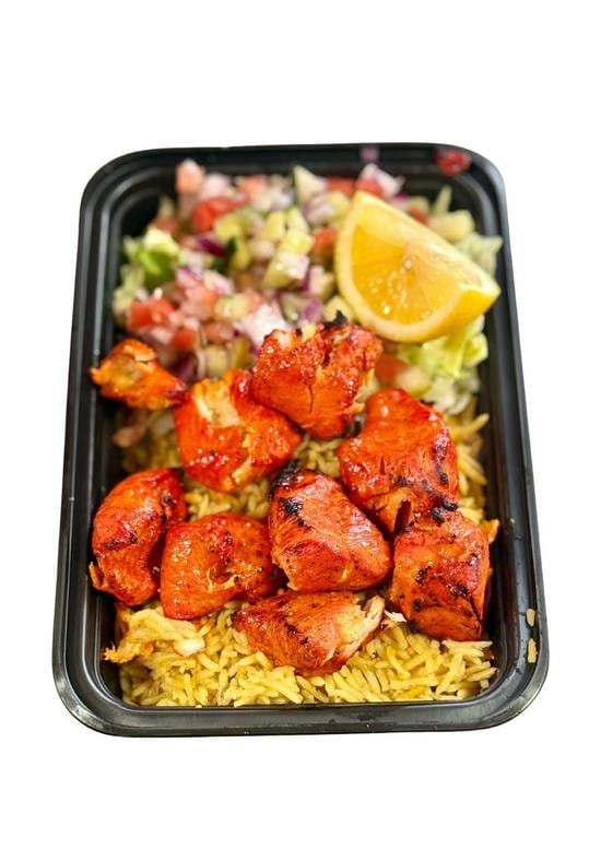 Chicken Tikka Kebab Platter.